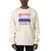 Men's Uscape Apparel Cream SMU Mustangs Premium Heavyweight Pullover Sweatshirt