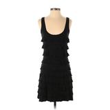 Express Casual Dress - A-Line Plunge Sleeveless: Black Print Dresses - Women's Size X-Small