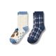 2 Paar Kleinkinder-Antirutsch-Socken mit Dackel-Jacquard