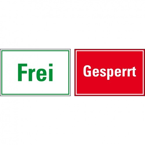 Schild I Doppelseitiges Magnetschild Frei-Gesperrt, Magnetfolie, 300x200mm Image