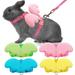 Bunny Rabbit Harness and Leash Set Adjustable Cute Vest Harness Leash Bunny Harness Lion Bunny Leash Rabbit Leash for Bunny Kitten Puppy Pig and Pet Animal