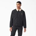 Dickies Men's Duck Canvas High Pile Fleece Jacket - Stonewashed Black Size XL (TJR04)