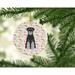 The Holiday Aisle® Merry Christmas Standard Schnauzer Salt & Pepper Hanging Figurine Ornament /Porcelain in Gray/Black | Wayfair