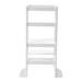 Union Rustic Kitchen Kid Step Ladder Stool Toddler Learning Tower Safety Helper Wood in White | 15 W x 17.7 D in | Wayfair