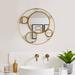 Mercer41 Hildebert Decorative 19.75-inch Round Frame Gold Modern Accent Mirror w/ 4 Glass Mirror Balls Metal | 19.75 H x 19.75 W x 0.5 D in | Wayfair