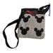 Disney Bags | Disney Parks Mickey Mouse Striped Canvas Crossbody Purse Bag Logo Black White | Color: Black/White | Size: Os