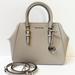 Michael Kors Bags | Michael Kors Charlotte Large Satchel Shoulder Leather Bag Pearl Grey | Color: Gray | Size: Os