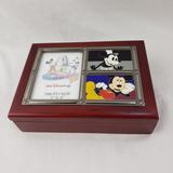 Disney Accessories | Disney World Mickey Mouse Photo Trinket Jewelry Keepsake Box Steamboat Willie | Color: Brown/Red | Size: Os