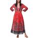 Free People Dresses | Free People If You Only Knew Maxi Dress Boho Printed Red Floral Small | Color: Green/Red | Size: S