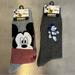 Disney Accessories | Disney Mickey Mouse Crew Socks X2 Pairs | Color: Gray | Size: Os