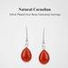 Urban Outfitters Jewelry | Carnelian Pendant Gemstone Dangled Earrings With Carnelian Wand Stone | Color: Orange | Size: Os