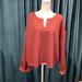 Urban Outfitters Tops | Large Urban Outfitters Rusty Red Colored Top Cuffed Sleeves. | Color: Red | Size: L