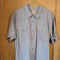 Levi's Shirts | Levi’s Button Up Blue Short Sleeve Shirt Men's Size Xl Western Style 2 Pockets | Color: Blue | Size: Xl