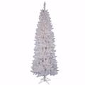 Vickerman 18391 - 6' x 29" Crystal White Spruce Pencil 200 Italian LED Multi-Color Lights Christmas Tree (A104062LED)