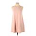 Forever 21 Casual Dress - A-Line Crew Neck Sleeveless: Pink Print Dresses - Women's Size Small