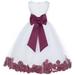 Ekidsbridal Wedding Pageant Rose Petals White Tulle Flower Girl Dress Toddler Special Occasion 302T 8