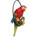 Parrot Hanging Statue Bird Ring Perch Resin Sculpture for Patio Garden Lawn Window Tree Home Decor Christmas Decoration Macaw Model Pendant