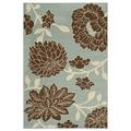 Rectangular Area Rug in Light Blue and Brown (9 ft. 6 in. L x 6 ft. 7 in. W)