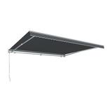 Awntech 12 ft. Maui Right Motor with Remote Retractable Awning Gun Metal Gray - 120 in.