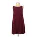 WAYF Casual Dress - A-Line: Burgundy Solid Dresses - Women's Size X-Small