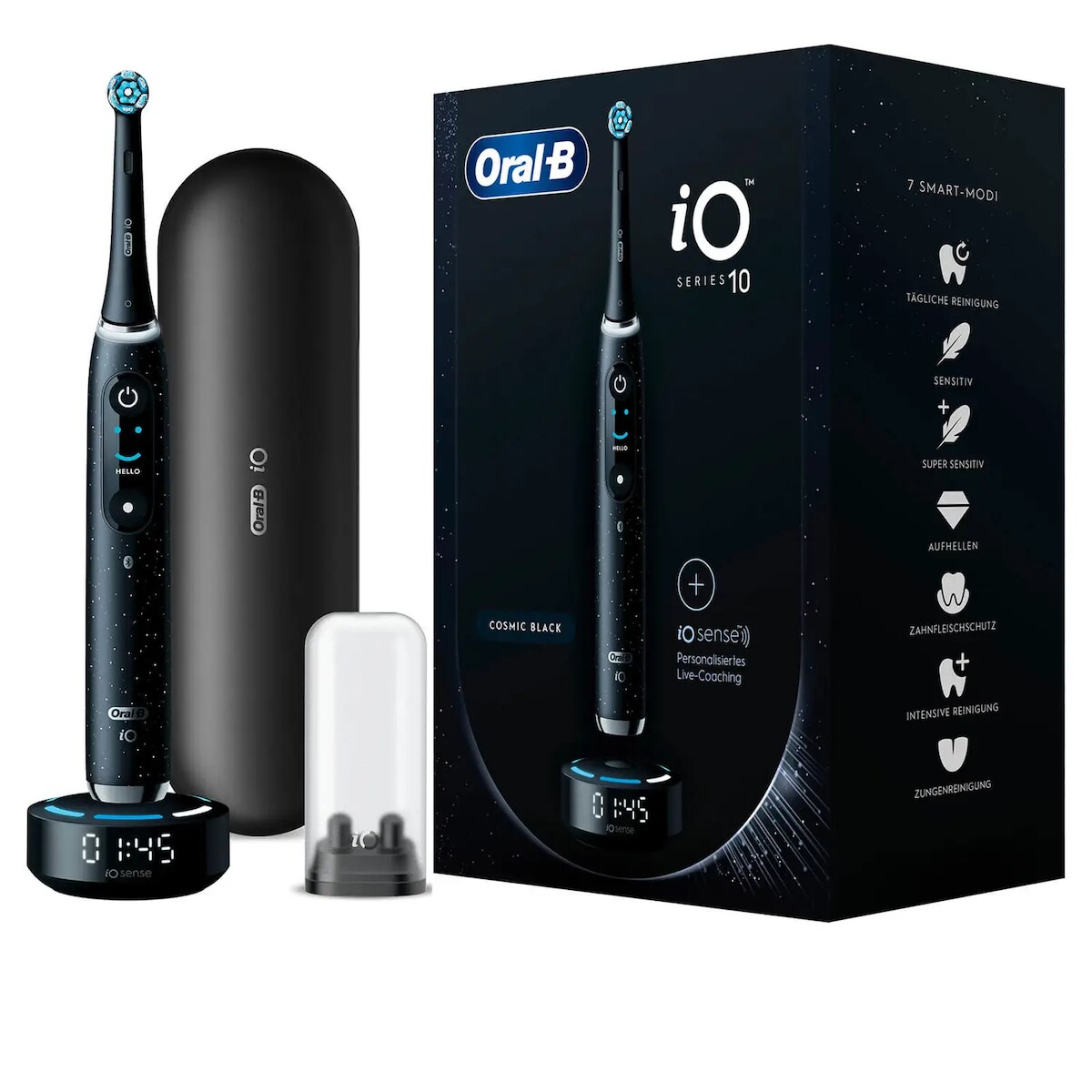 Oral-B iO Series 10 Erwachsener Rotierende-vibrierende Zahnbürste Schwarz Image