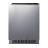 Summit Appliance 4.6 cu. ft. Built-In Mini Fridge Stainless Steel in Black/Gray | 34 H x 23.5 W x 25.5 D in | Wayfair SPR623OS