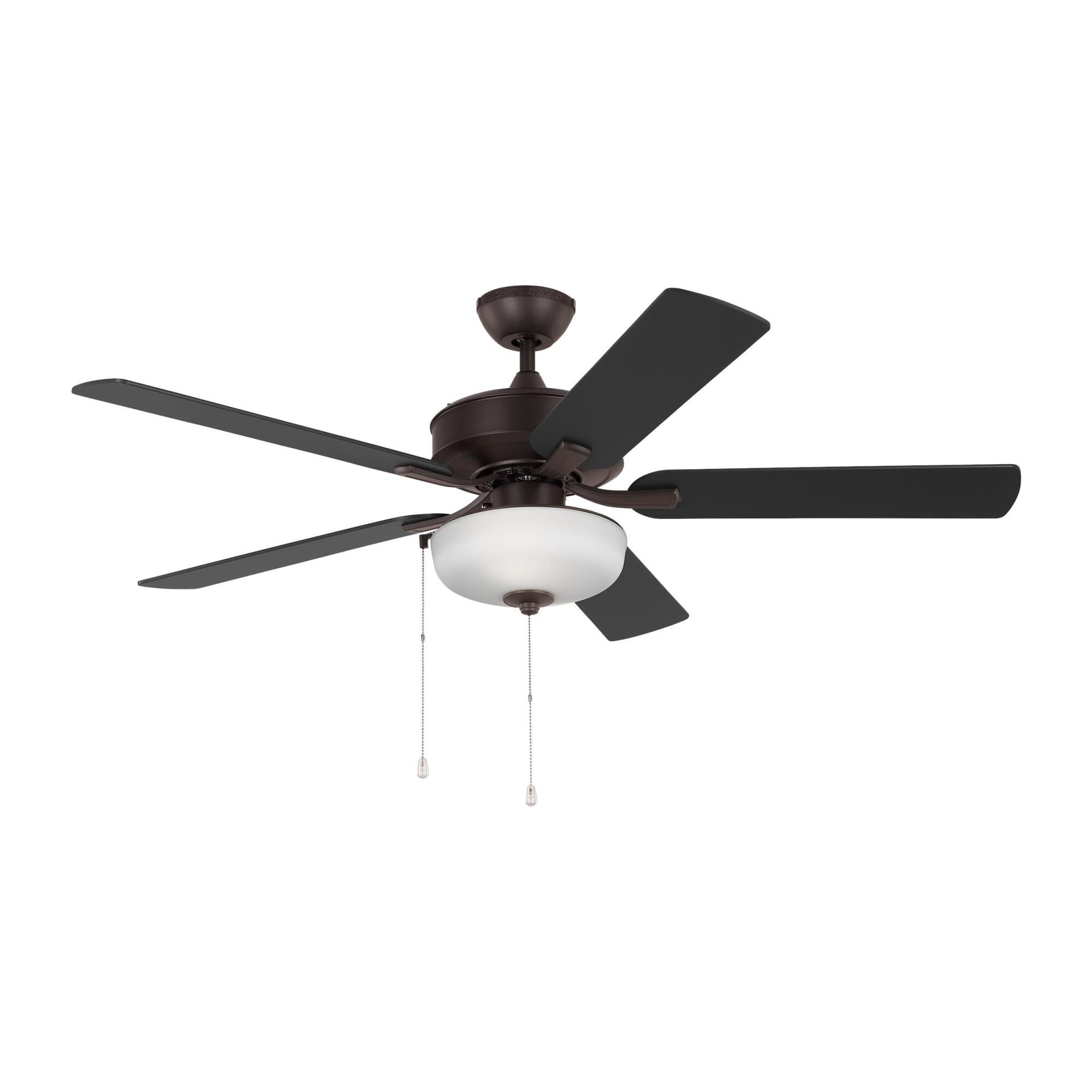 Generation Lighting Linden Outdoor Outdoor Rated 52 Inch Ceiling Fan with Light Kit - 5LDO52BZD