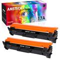 Amstech 17A Toner Cartridge Replacement 2-Pack Compatible for HP CF217A 17A LaserJet Pro M102w M102a LaserJet Pro MFP M130nw M130fw M130fn M130a Printer High Yield(Black)
