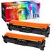 Amstech 17A Toner Cartridge Replacement 2-Pack Compatible for HP CF217A 17A LaserJet Pro M102w M102a LaserJet Pro MFP M130nw M130fw M130fn M130a Printer High Yield(Black)