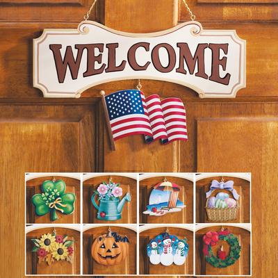 Seasonal Welcome Sign Decoration - 10 Piece Set - SMALL