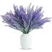 Mightlink Artificial Flowers Lavender Bouquet Artificial Plant for Home Decor Wedding Garden Patio Decoration 4 Bundles