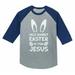 Tstars Boys Unisex Easter Holiday Shirts Silly Rabbit Easter is for Jesus Cute Kids Happy Easter Party Shirts Easter Gifts for Boy 3-4 Sleeve Baseball Jersey Toddler Shirt
