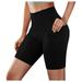 Puntoco Women Clearance Yoga Pants Asic Slip Bike Shorts Compression Workout Leggings Yoga Shorts Pants Black