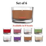 Bolsius Scented Candles Apple Cinnamon Set of 6 Set In Glass 3 x 2