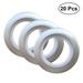 20PCS Low Noise Eyelet Ring for Curtain Tape Buckle Blinds Drapery Rod (Silver)