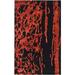 SAFAVIEH Soho Alura Abstract Wool Area Rug Black/Red 7 6 x 9 6