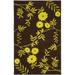 SAFAVIEH Soho Shelby Abstract Floral Wool Area Rug Brown/Green 3 6 x 5 6