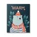 Stupell Industries Warm Wishes Cozy Polar Bear Seasonal Typography Graphic Art Gallery Wrapped Canvas Print Wall Art Design by Dominika Godette