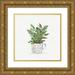 HM Design 15x15 Gold Ornate Wood Framed with Double Matting Museum Art Print Titled - Botanical Mug II