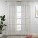 3S Brother s Cream Linen Look Extra Long Set of 2 Panels Sheer Curtains Rod Pocket & Back Tab Home DÃ©cor Window Custom Made Drapes 10-30 Ft. Long -Made in Turkey Each Panel (52 W x 72 L)