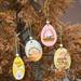 GROFRY 2Pcs/Set Happy Easter Pendant Lovely DIY Decorative Easter Wooden Egg Pendant for Celebration