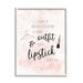 Stupell Industries Motivating Style Quote Glam Fashion Makeup Typography Graphic Art White Framed Art Print Wall Art Design by Natalie Carpentieri