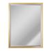 Two-Toned Brushed Brass and Chrome Metal Framed Beveled Edge Wall Vanity Mirror