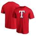 Men's Red Texas Rangers Secondary Color Primary Logo 2 T-Shirt