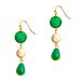 Anthropologie Jewelry | 2/$30 New Freshwater Pearl & Green Jasper Drop Earrings | Color: Green/White | Size: Os