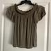 American Eagle Outfitters Tops | Aeo Off The Shoulder Top | Color: Green | Size: S