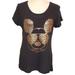 Disney Tops | Disney | Women's Black With Gold-Metallic Mickey Mouse Graphic T-Shirt. Size Xl. | Color: Black/Gold | Size: Xlj