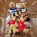 Disney Toys | Lot Of 4 Disney Winnie The Pooh Mini Bean Bag Beanies | Color: Red | Size: 8"