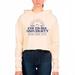 Women's Uscape Apparel Cream Columbia University Fleece Crop Pullover Hoodie