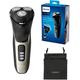 Philips Shaver Series 3000 - Elektrischer Nass- und Trockenrasierer für Herren mit ausklappbarem Trimmer und Reisetasche (Modell S3230/52)